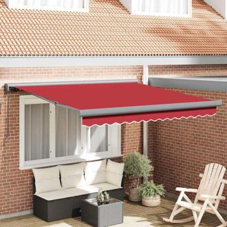 vidaXL Toldo Retr&aacute;ctil Rojo 350 X 250 Cm Tela, Metal Vidaxl