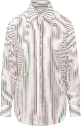 Isabel Marant Aurora Cotton And Silk Striped Shirt