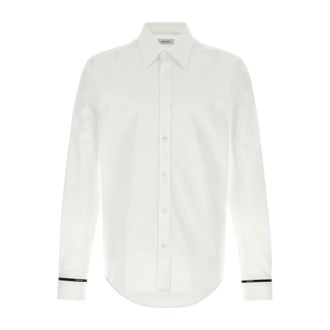 Alexander McQueen Alexander McQueen, Casual Shirts, male, White, Size: XL Poplin Shirt