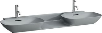 Laufen Laufen - Ino Lavabo Doble, Sin Agujero Para Grifo, Con Rebosadero