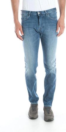 Armani Jeans Jeans - Heren - Slim Fit Jeans - Blauw - W32 - Katoen - Jeans