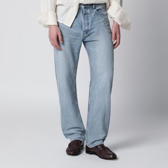 Saint Laurent Mick long jeans in South Blue denim