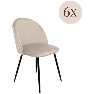 Dmora Set di 4 sedie Stinson, Poltrona rivestita in velluto, Sedia da pranzo imbottita, Seduta per riunioni, 51x54h82 cm, Grigio, con imballo rinforzato