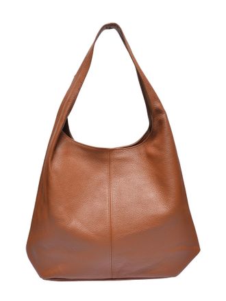 Anna Luchini Brown Rundleer Tas