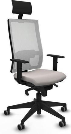 Piqueras y Crespo Piqueras Y Crespo - Pouf Synchro in rete bianca in similpelle white braccioli 1D base piramidale testata fissa testata fissa ruote 65mm gommate