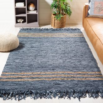 Safavieh Vintage Leather Hand Made Area Rug, Grey / Beige Bohemian Style