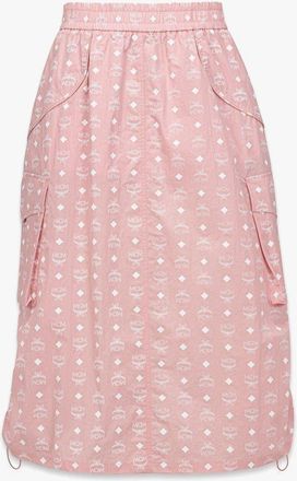 MCM Monogram Midi Skirt in Recycled Nylon in Soft Pink at Nordstrom, Size Medium