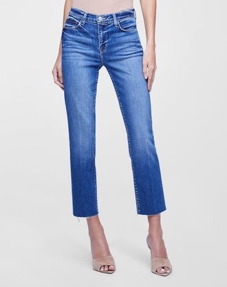 L'agence Sada High Rise Slim Crop Jeans