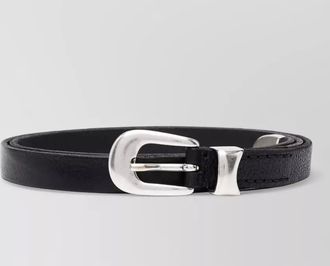 Our Legacy slim leather belt textured finish