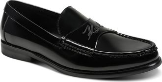 Karl Lagerfeld Faron Front Embroidered Logo Loafer in Black at Nordstrom Rack, Size 10.5