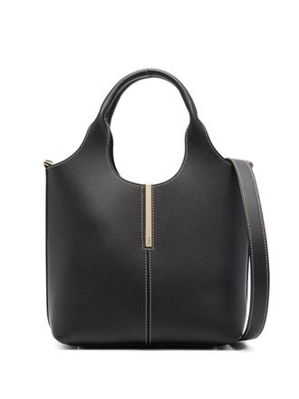 Tod's Kleine leren shopper - Zwart