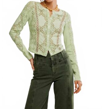 Free People Womens Jae Knit Long Sleeve Top In Green