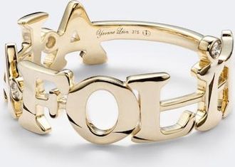 Yvonne L&eacute;on Yvonne L&eacute;on &Agrave; La Folie 9kt gold ring with diamonds