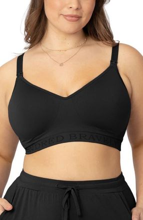 Kindred Bravely Busty Contour Hands-Free Pumping & Nursing Bra- Sizing Options Available in E-H Cup in Black at Nordstrom, Size X-Large G