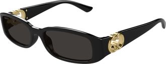 Gucci Gg 1661S Vierkante zonnebril - Dames - Zonnebrillen - Zwart - 54 MM - Accessoires