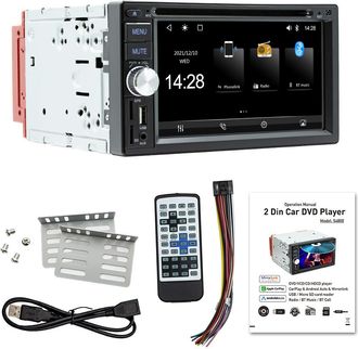 OEM Autorradio Doble Din, Reproductor De Dvd Para Coche Con Pantalla T&aacute;ctil De 6,2 Pulgadas, Compatible Con Carplay, Modo Autom&aacute;tico, 12 C&aacute;maras De Visi&oacute;n