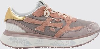 Premiata Sneaker Lauryn in pelle scamosciata e mesh con suola dentellata