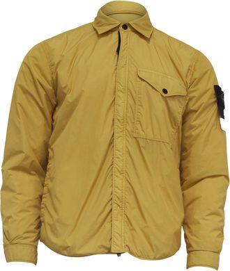 Stone Island Garment-Dyed Insulated Jacket In Yellow Nylon