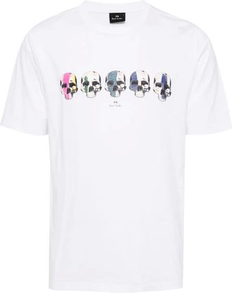 Paul Smith skulls-print T-shirt - men - Organic Cotton - M - White