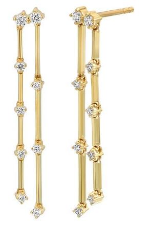 Bony Levy Aviva Diamond Linear Earrings in 18K Yellow Gold at Nordstrom Rack