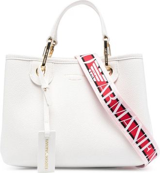 Emporio Armani logo-strap tote bag - women - Polyester/Polyurethane/PVC - One Size - White