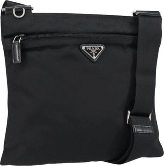 Prada Pre-owned Nylon Cross Body Bag - Dames - Vintage Schoudertas - Zwart - ONE Size - Nylon - Vintage