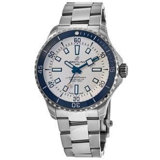 Breitling Superocean Automatic 42 Silver Dial Steel Mens Watch A17375E71G1A1