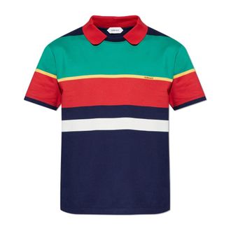 Versace Polo Shirts, male, Multicolor, Size: L Striped Polo Shirt