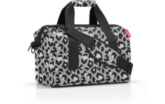 Reisenthel Umh&auml;ngetasche REISENTHEL Allrounder M, Damen, Gr. B/H/T: 40cm x 33,5cm x 24cm, grau (grau, schwarz, wei&szlig;), Polyester, Taschen Umh&auml;ngetasche