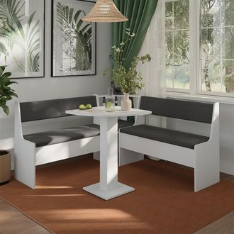 Vicco Conjunto Con Banco Esquinero Roman, Blanco, 60 X 60 Cm, Vicco
