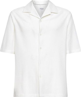 Brunello Cucinelli Bowling-collar Button-up Shirt