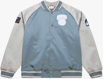Mitchell & Ness Mens Mitchell & Ness Blue/Silver New York Knicks Thunderstorm Lightweight Satin Full-Snap Jacket at Nordstrom, Size X-Large