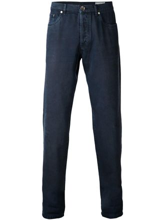 Brunello Cucinelli jeans a gamba dritta - Blu