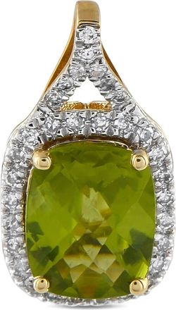 Luxury Bazaar Pendente in oro giallo 14 carati con diamanti e peridoto