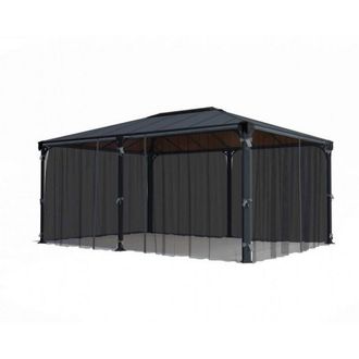 Palram Net Curtain set for Rectangle Gazebo 4000/5000 (Gazebo Not Included) in Grey