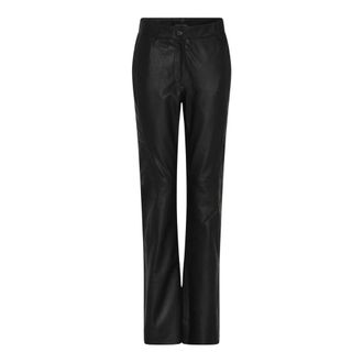 Bruuns Bazaar Pantaloni in pelle SoftiBBLiara - - Trousers - Donna - Nero - L