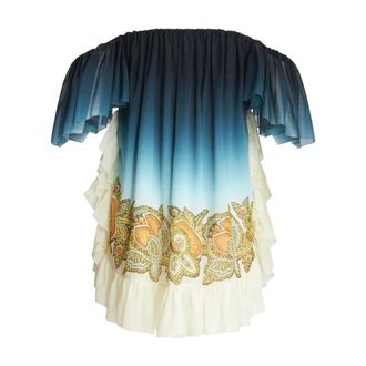 Etro Dames, Blouses & Shirts, Blauw, Maat: XS Zijde