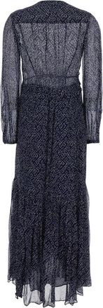 Isabel Marant Womens Midi Dress Briane Blue Viscose