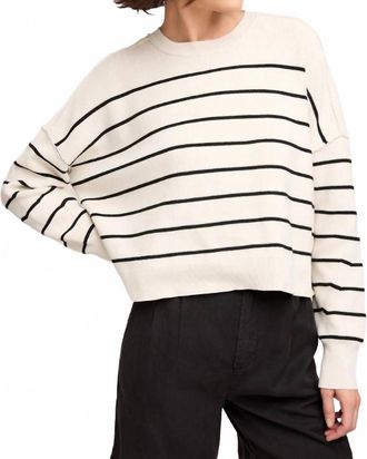 Gentle Fawn Echo Pullover Sweater In Black Stripe Cream