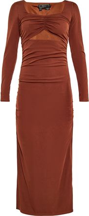 Faina Jurk Dames bruin