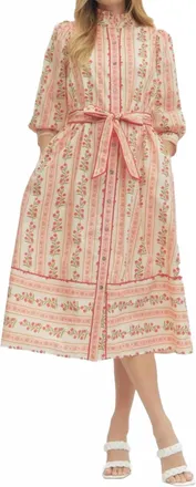 Entro Love Letter Midi Dress In Red