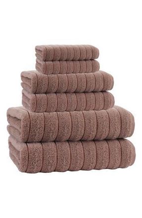 Brooks Brothers Vague 6-Piece Bath Towel Set in Brown at Nordstrom Rack, Size 6 Piece Set
