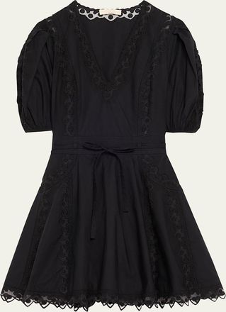 Ulla Johnson Camila Short-Sleeve Mini Dress