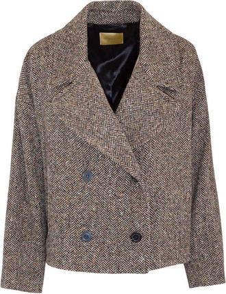 Momoni Korte Jas - Dames - Blazers - Beige - M - Wol - Jassen