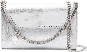 Stella McCartney Silver Mini Falabella Crossbody Shoulder Bag