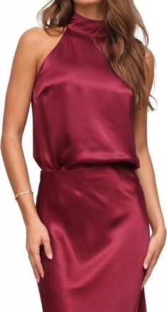 Rails Leah High Neck Top In Garnet