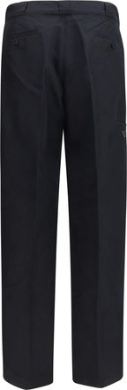 Prada Mens Technical Wide-Leg Pants Canvas Black Cotton; Polyamide Trousers
