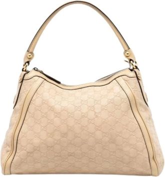 Gucci Pre-owned Shoulder Bags, female, Beige, Size: ONE SIZE Pre-owned Vintage Shoulder Bag