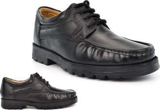 Generic Mens Leather Shoes Boys School Shoes Size 6 Boys Shoe Size 11 Mens Real Leather Shoe Comfort Lace Up Work Sizes 6-12 Black 11 UK