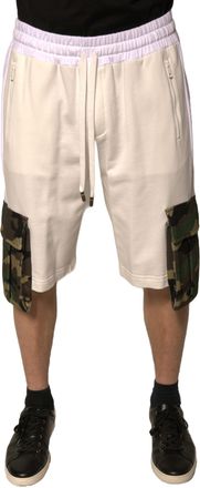 Dolce & Gabbana Beige Cotton Men Casual Cargo Bermuda Mens Shorts